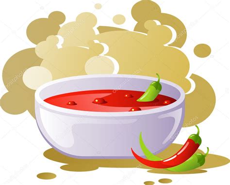 Spicy chili soup — Stock Vector © jara3000 #1996220