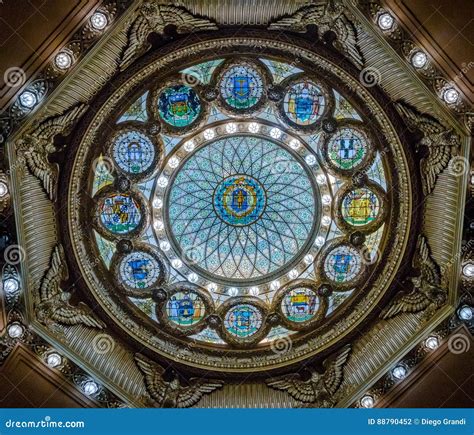 Inner Dome Detail of Memorial Hall in the Massachusetts State House ...