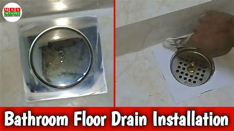 How To install floor drain | Perfect installation Bathroom floor drain | Pop up drain cover ...