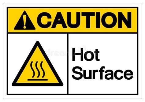 Caution Hot Surface Symbol, Vector Illustration, Isolate on White ...