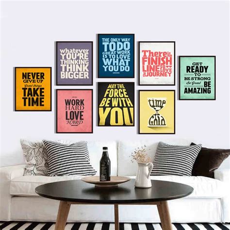 Simple English Phrase Motto Life Inspirational A4 Canvas Painting Art Print Poster Picture Wall ...