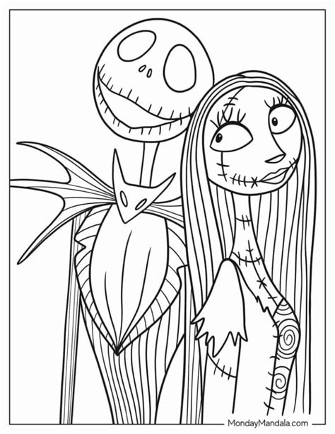 Jack And Sally Coloring Pages