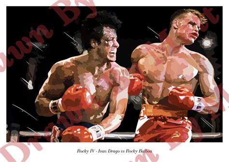 Rocky IV – Ivan Drago vs Rocky Balboa Poster – Drawn By Matt