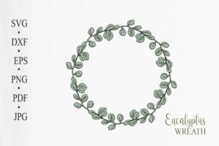 Eucaluptus Wreath Circle Frame Graphic by Lara Art · Creative Fabrica