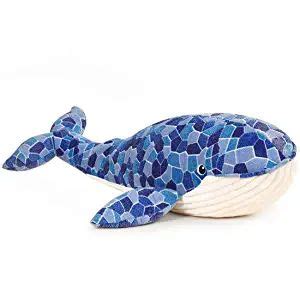 ELAINREN Soft Humpback Whale Plush Hugging Pillow, 35.4 Inch Large Blue ...