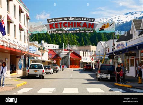 Downtown Ketchikan Alaska Stock Photo - Alamy