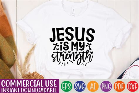 Jesus is My Strength Graphic by artsstudio789 · Creative Fabrica