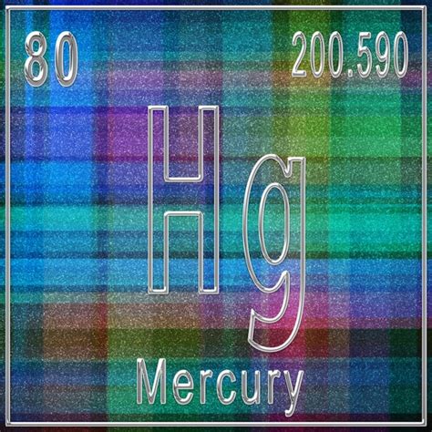 Premium Photo | Mercury chemical element sign with atomic number and ...