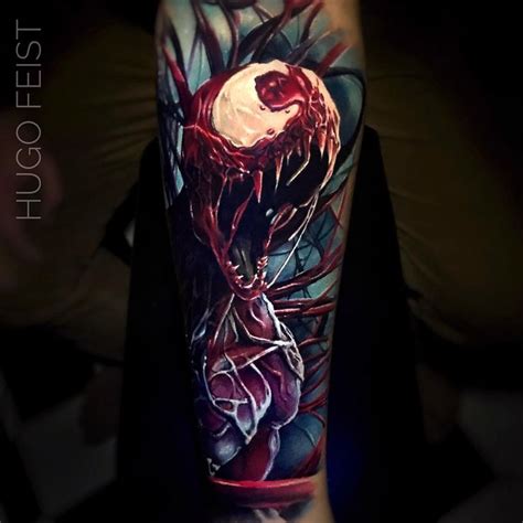 Carnage tattoo by Hugo Feist | Marvel tattoos, Geek tattoo, Body art tattoos