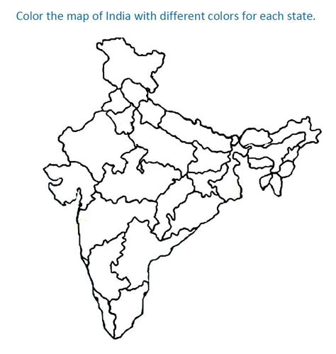 India-States | India map, Coloring pages, Bird coloring pages