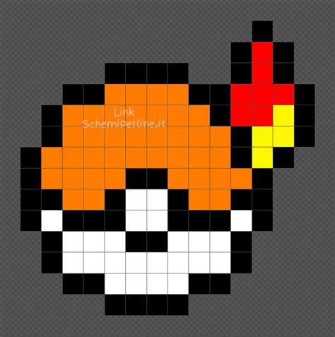 Pokeball Edizione Charmander Disegno Pyssla Hama Beads X Pokemon | The ...