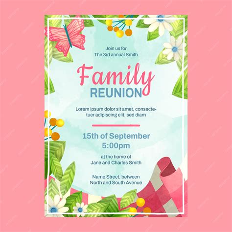 Family Reunion Invitation Templates