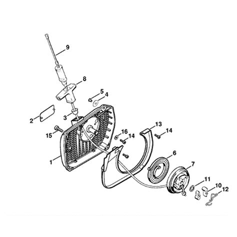 Stihl MS 880 Chainsaw (MS880) Parts Diagram, Rewind starter