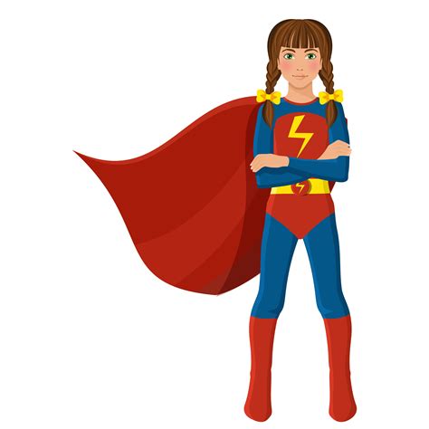 Girl in superhero costume 453255 Vector Art at Vecteezy