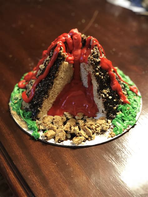 Edible volcano project | Creative baking, Volcano projects, Chocolate volcano