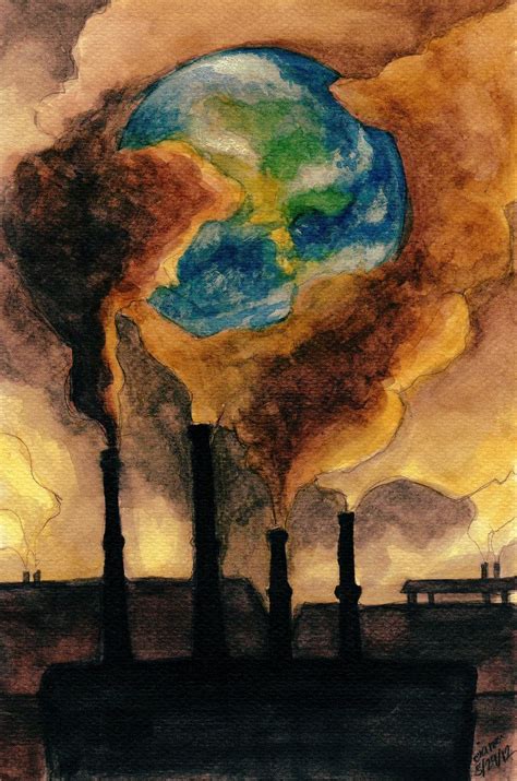 If the climate was a bank, it would be saved. | Earth art, Earth drawings, Global warming art