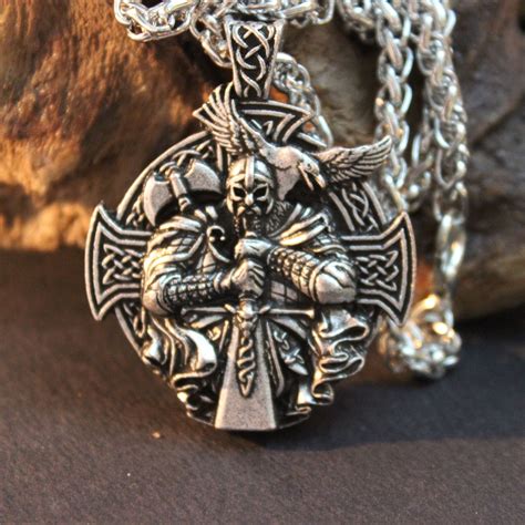 Norse Viking Odin by Helena Rosova Necklaces Heathen Cross | Etsy ...