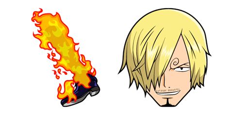 One Piece Sanji and Fire Leg cursor – Custom Cursor