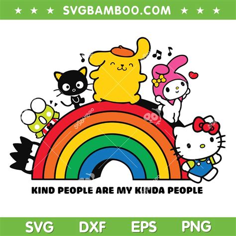 Hello Kitty And Friends Rainbow SVG PNG