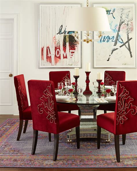 Red Dining Room, Formal Dining Room, Dining Room Decor, Living Room Chairs, Dining Chairs ...