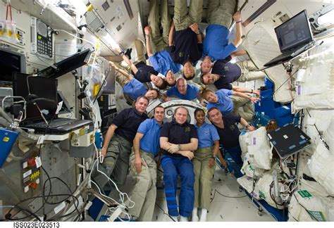 crewed spaceflight - Why do ISS crew members often cross their arms ...