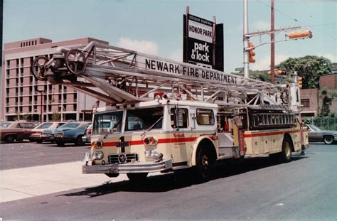 Newark, NJ Fire Department Truck 1 - 1965 Ward LaFrance snorkel (yellow, red and white) | Fire ...