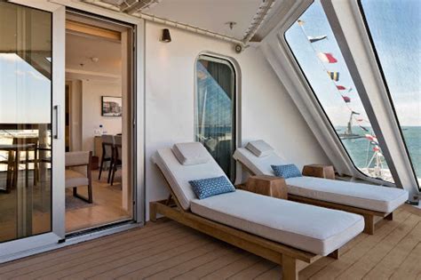 The Explorer Suite veranda offers personal lounges and space to relax ...