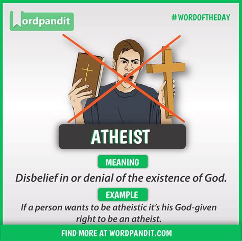 Atheist - Wordpandit | Good vocabulary words, Study english language, Learn english vocabulary