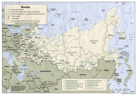 Maps of Russia | Detailed map of Russia with cities and regions | Map of Russia by region | Map ...