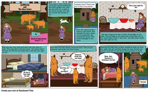 Goldilocks and the three bears Storyboard by a1086981