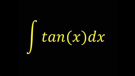 Integral of tan(x) - Integral example - YouTube