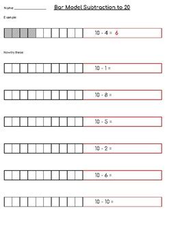 Bar Model Subtraction by The Lesson Store | TPT