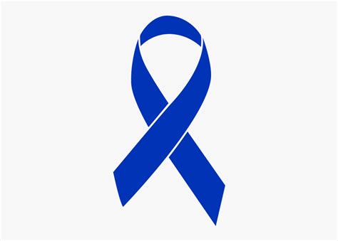 Blue Colored Colon Cancer Ribbon - Transparent All Cancer Ribbon , Free Transparent Clipart ...