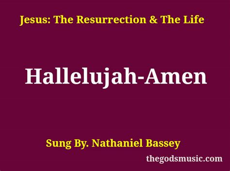 Hallelujah-Amen Christian Song Lyrics