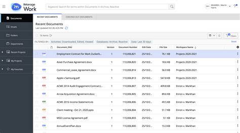 What’s New in iManage Work – Docs - iManage