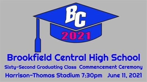 Brookfield Central High School 2021 Graduation - YouTube