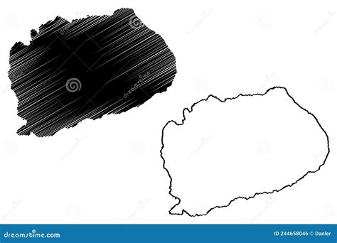 Ombo Island Kingdom of Norway Map Vector Illustration, Scribble Sketch ...