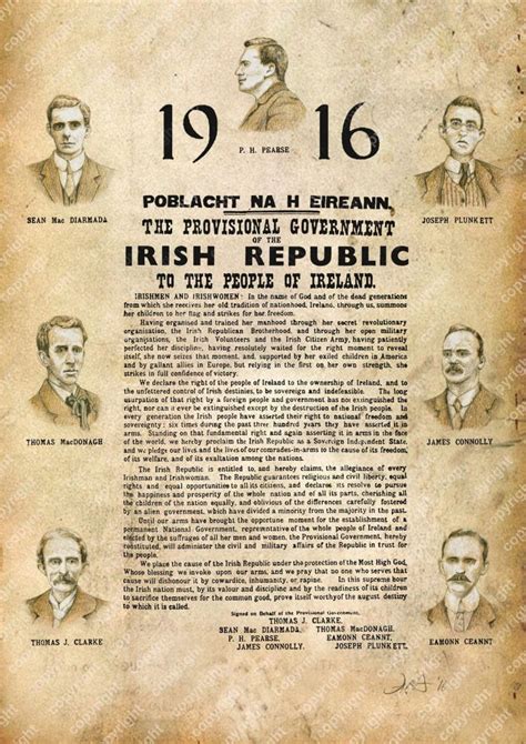 1916 Proclamation By Irish Artist, Vincent McAllister – Vincent McAllister