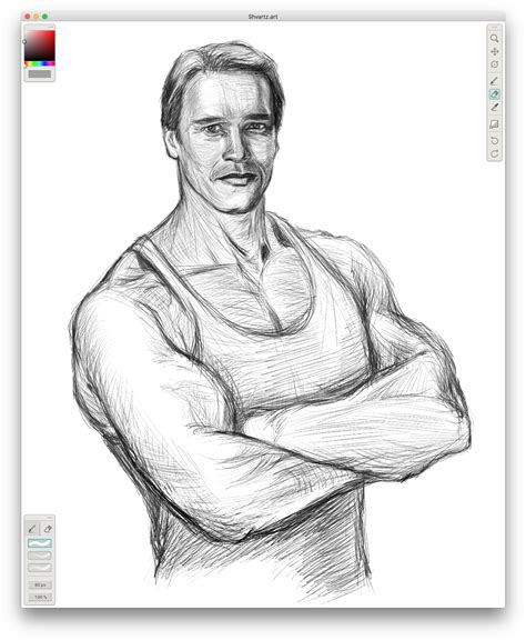 Download Arnold Schwarzenegger Sketch Artwork | Wallpapers.com