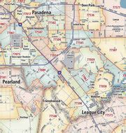 Greater Houston Metro Area Zip Code Map – American Map Store
