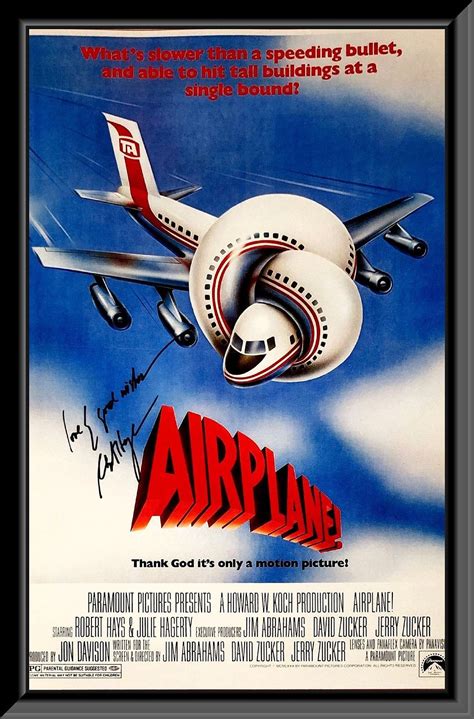 Airplane Robert Hays Signed Movie Poster - Etsy