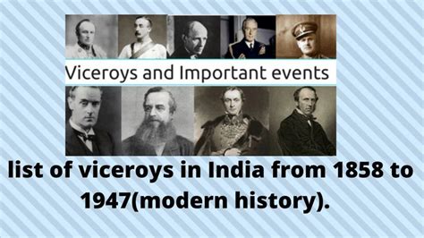 Who was the first Viceroy of India- list of viceroys in India from 1858 ...