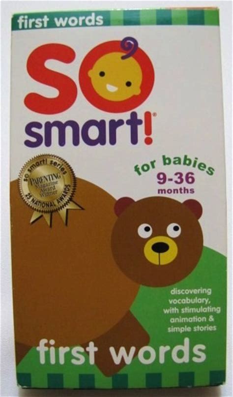 SO Smart FIRST WORDS For Babies 9-36 months VHS VIDEO | eBay