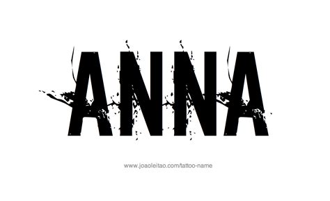 Anna Name Tattoo Designs