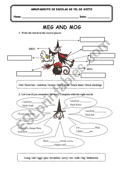 Meg And Mog Halloween Worksheet – AlphabetWorksheetsFree.com