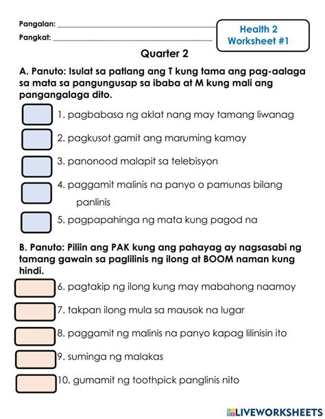 Grade 2 Health Pangangalaga Ng Mga Bahagi Ng Katawan - vrogue.co