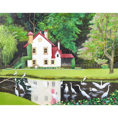 Fairy Tale Cottage Painting | Chairish