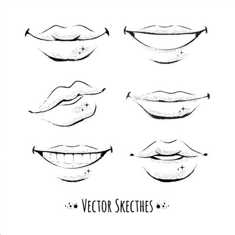 Esbozar sonrisas — Ilustración de stock | Lips drawing, Smile drawing, Lips sketch