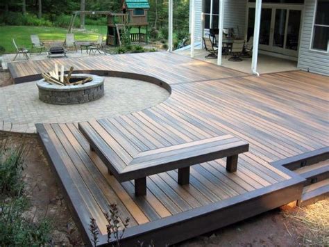 Top 50 Best Deck Fire Pit Ideas - Wood Safe Designs