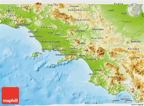 Campania Map - Large Detailed Map Of Campania With Cities And Towns ...